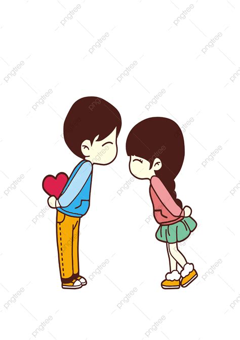 Cartoon Couple Clipart Hd PNG, Cartoon Couple Design Elements, The ...