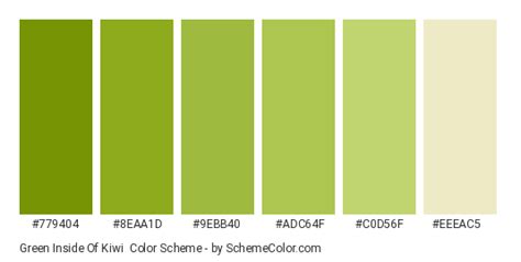 Green Inside Of Kiwi Color Scheme » Green » SchemeColor.com