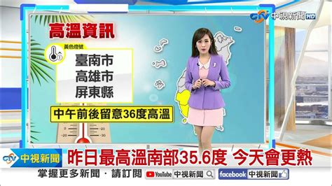 【婷育氣象報報】今天最熱 各地高溫衝30度補水防曬│中視晨間氣象 20240221 Youtube