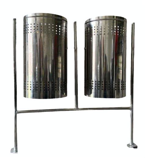 Silver L Swing Stainless Steel Double Dustbin Material Grade