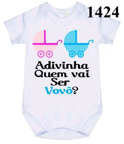 Body bebê frases personalizado adivinha quem vai ser vovô Elo7