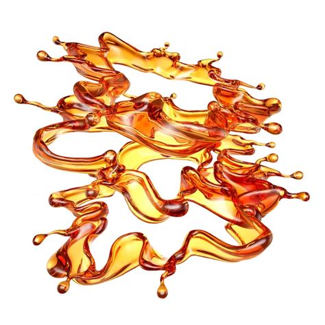 Premium Photo Splash Of A Transparent Orange Liquid On White D