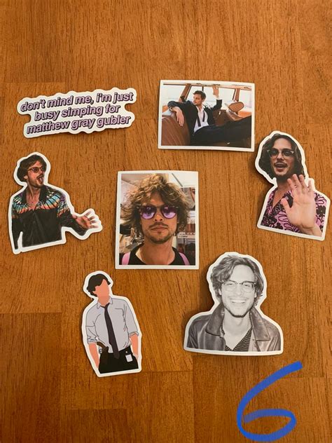 Criminal Minds Matthew Gray Gubler Spencer Reid Sticker Packs Etsy