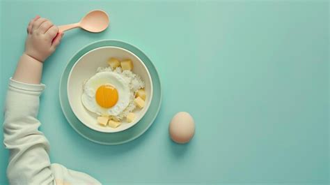 Premium Photo | Scramble egg for breakfast for kids healthy protein