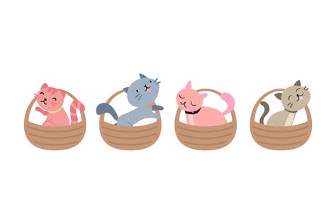 Cat in the Basket Graphic by Fauzia Studio · Creative Fabrica