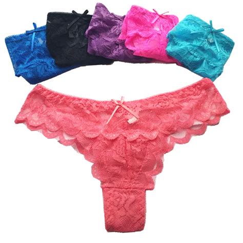 Ladies Underwear Womens Pants Pure Color Full Lace Hollow Out Panties