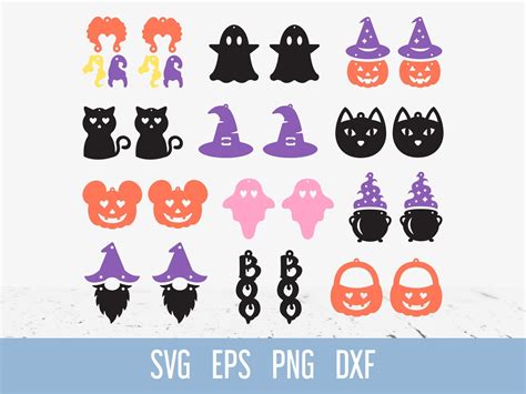 Halloween Earring Bundle SVG Cut File for Cricut Silhouette - Etsy