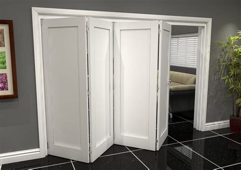 White Shaker 1 Panel 4 Door Roomfold Grande 4 0 X 762mm Doors At