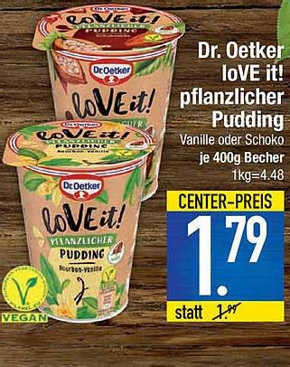 Dr Oetker Love It Pflanzlicher Pudding Angebot Bei Marktkauf