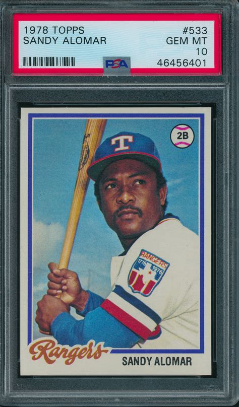 1978 Topps 533 Sandy Alomar Psa 10 Gem Mint Flashback Champs