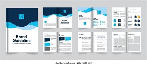 Brand Guideline Layout Brochure Template Design Stock Vector Royalty