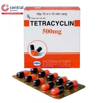 Thuốc Tetracyclin 500mg TW25 10 vỉ x 10 viên tác dụng liều dùng