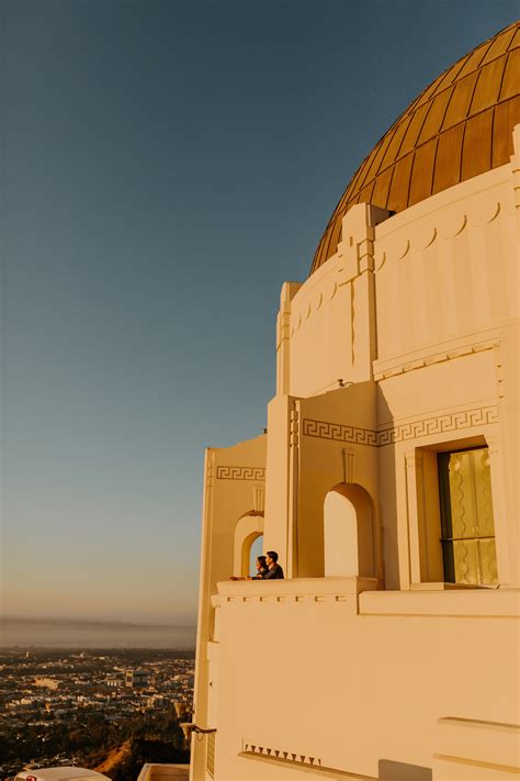 Griffith Observatory Sunrise Engagement Session — Tida Svy Photography