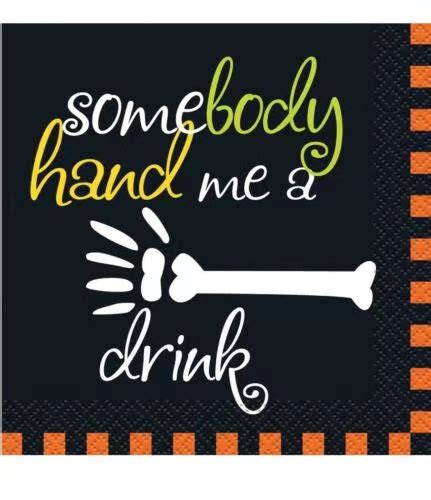 Halloweensome One Hand Me A Drink Everage Napkin Top Party Supplies