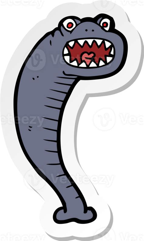 sticker of a cartoon leech 40548077 PNG