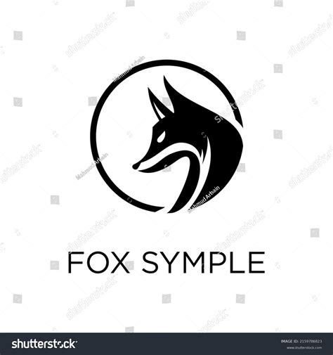 Circle Fox Logo Vector Round Fox Stock Vector Royalty Free 2159786823