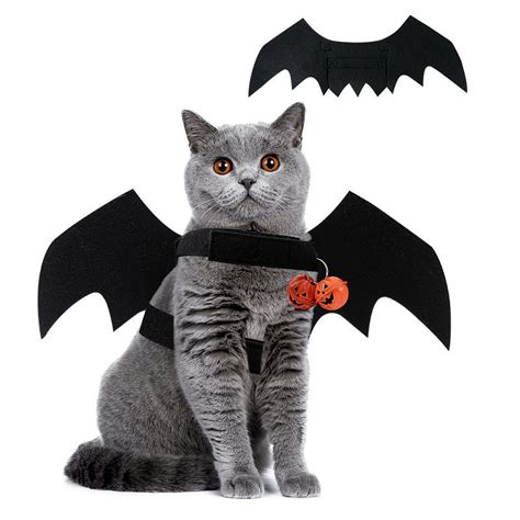 PWOPWOE Halloween Costume for Cat Dog, Dog Cat Halloween Costume Bat ...