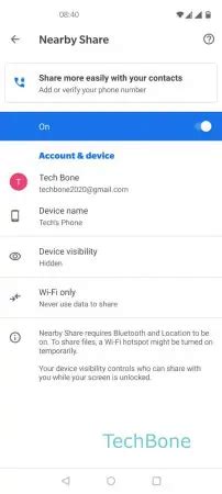 How To Enable Or Disable Nearby Share For File Sharing OnePlus Manual