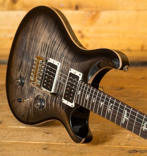 Prs Custom 24 Charcoal Burst Pattern Thin 2017 Peach Guitars