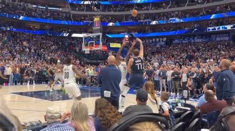 Courtside Angle Of Luka Doncic Insane One Handed Hook Shot From 3 Vs