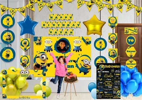 Minions Theme Birthday Decoration Combo Kit At Rs Birthday