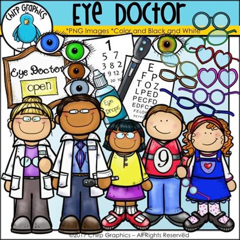 Eye Doctor Clip Art Set Chirp Graphics - Etsy