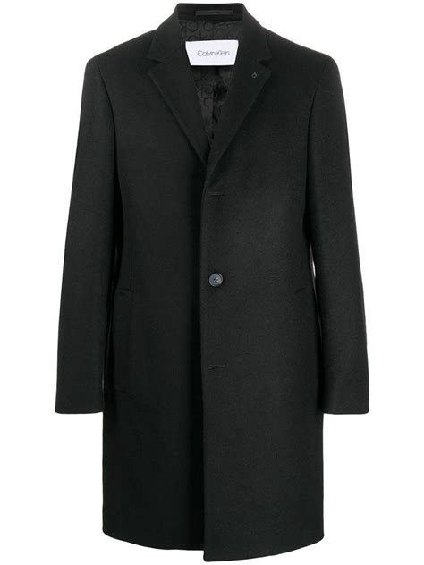 Buy Calvin Klein Cashmere Crombie Coat Black At Off Editorialist