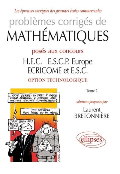 Probl Mes Corrig S De Math Matiques Pos S Aux Concours Hec Escp From