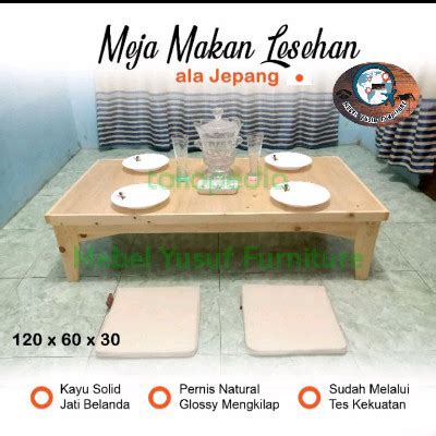 Jual CUSTOM WARNA Meja Lesehan Kayu Jati Belanda Natural Kab Bogor