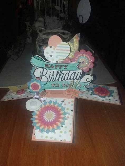 Birthday card in a box | Birthday cards, Birthday, Cards