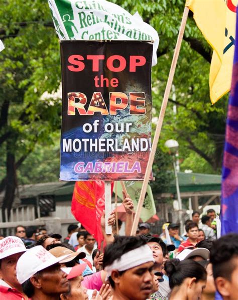 Protest During International Womens Day Celebration Manila Philippines Editorial Image Image