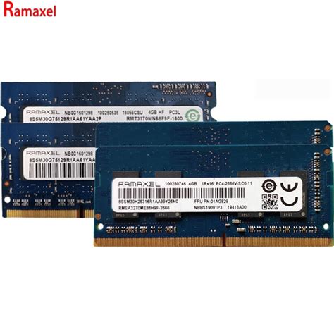 Ramaxel Laptop DDR3 DDR3L DDR4 4GB 8GB RAM 1333 1600 2133 2400 2666MHz