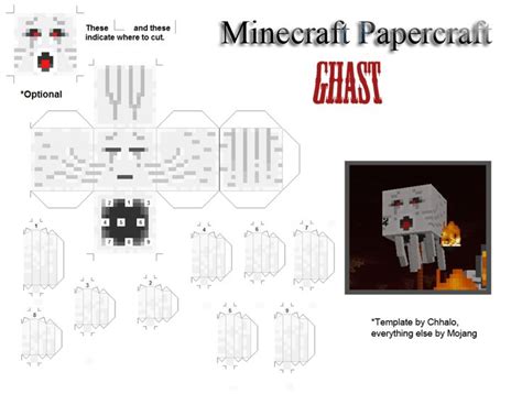 Ghast Minecraft Face Printable