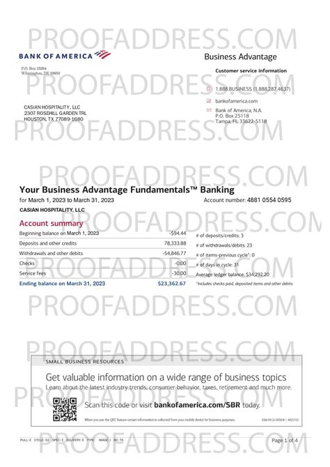 Order Editing Utility Bill Bank Of America Instant Delivery Custom Info