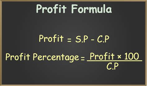 Profit Formula Profit Percentage Formula And Examples