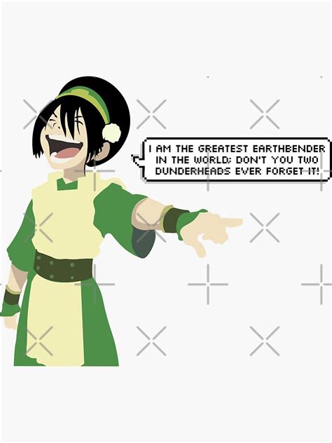 "Toph Beifong Earthbender Point" Sticker for Sale by thronebender ...