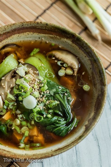 Miso Soup With Shiitake Mushrooms And Baby Bok Choy Recipe Clean