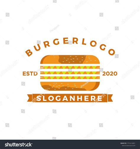 Vintage Burger Logo Design Vector Stock Vector Royalty Free