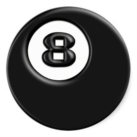 8 Ball Classic Round Sticker Stickers Ball Round Stickers