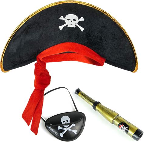 Set Da Pirata Per Bambini Composto Da Cappello Da Pirata Benda Sull