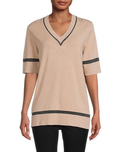 Natural Saks Fifth Avenue Tops For Women Lyst