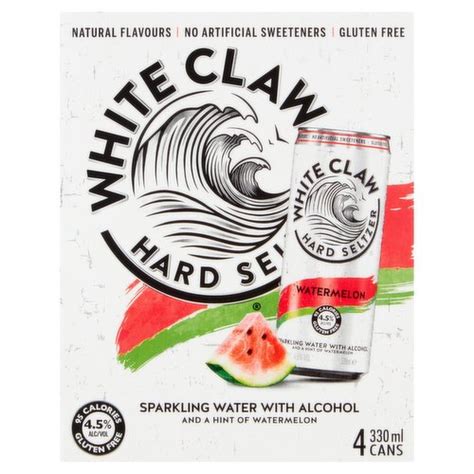 White Claw Hard Seltzer Watermelon 4 X 330ml