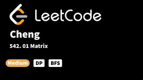 LeetCode 542 01 Matrix YouTube