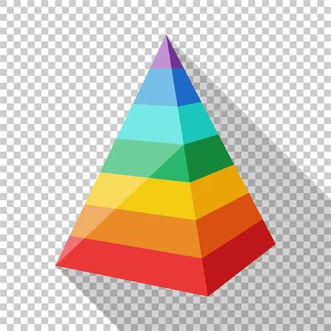 Color Layered Pyramid Vector Illustration Stock Vector RealVector