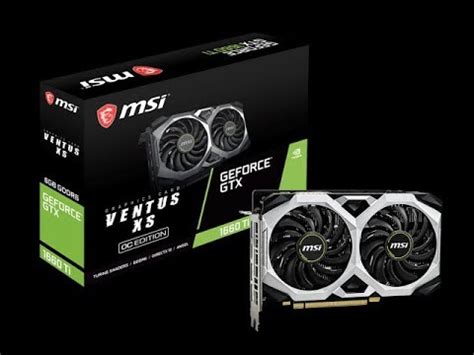 MSI GTX1660 SUPER VENTUS XS 6G OC Afterburner Overclocking Utility