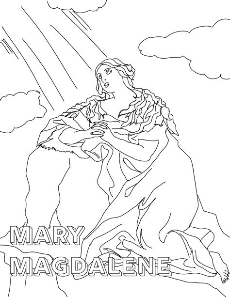 Mary Magdalene - Catholic Coloring Page