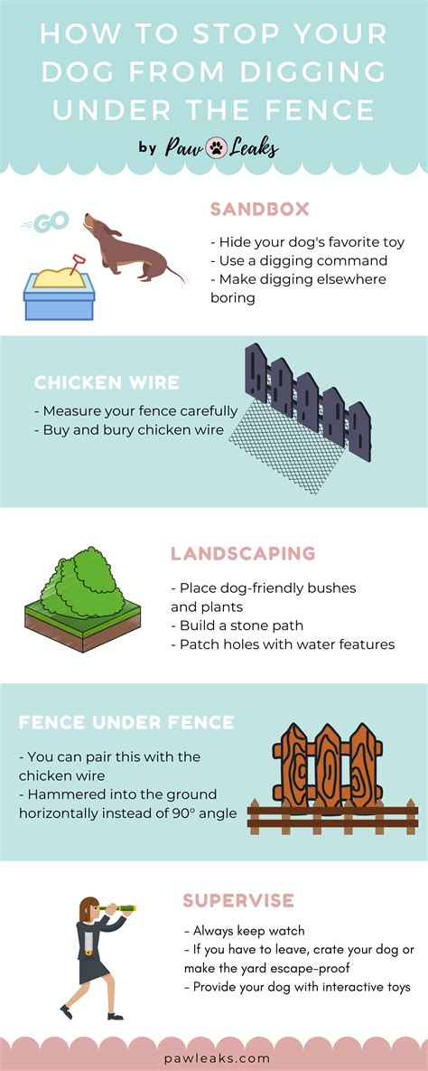 how to keep dog from digging out of fence