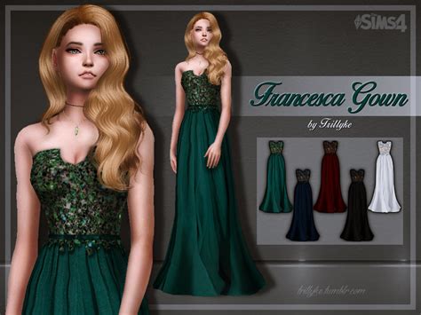 The Sims Resource Trillyke Francesca Gown Mesh Needed