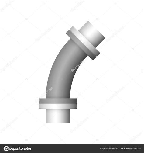 Steel Pipe Connector Icon Design Isolated White Background Stock Vector