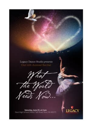 Dance Studio Recital Flyer Design Flyer Designs For Legacy